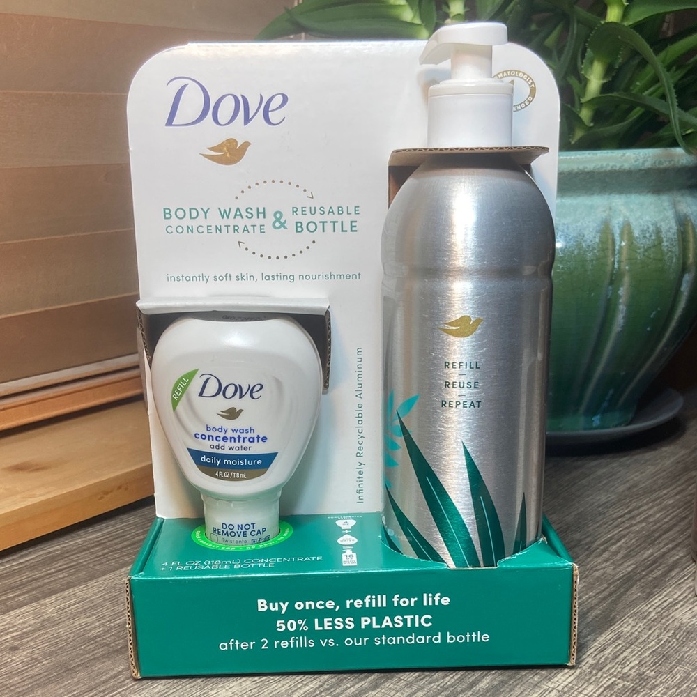 🌵5 for $20🌵Dove Body Wash Concentrate & Reusable Bottle Set